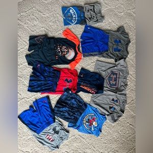 Boys size 4 under armour outfits